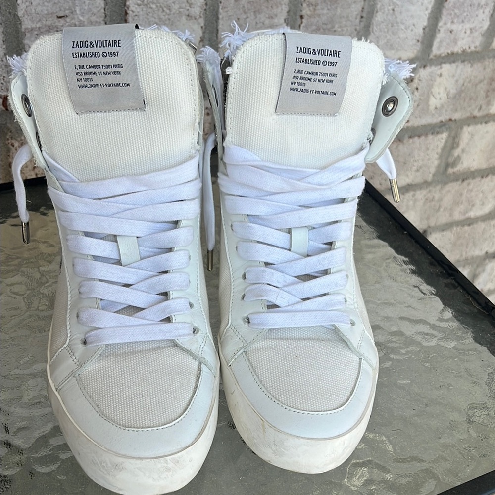 Zadig & Voltaire White High-Top Sneakers